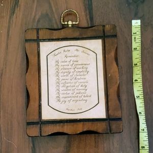 Twelve Rules for Success by Marshall Field Wooden Wall Sign